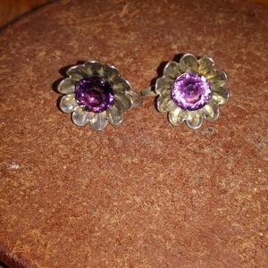 Vintage sterling screwback earrings